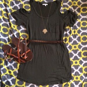 Cold shoulder T-shirt dress